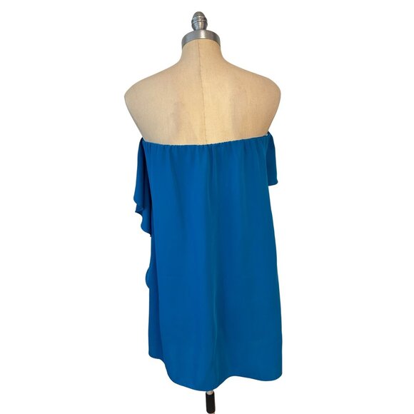 Amanda Uprichard Tally Strapless Dress $207 Size Medium Electric Teal Revolve - Picture 6 of 7